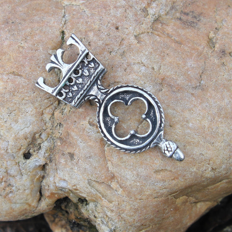 Gotische riemeinde 3 cm, verzilverd