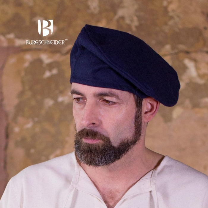 Beret Harald, blue, wool blend