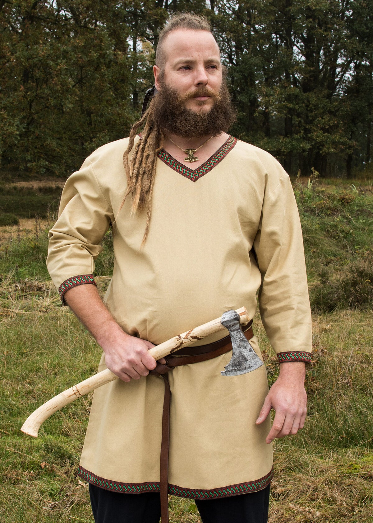 Sand coloured Viking tunic