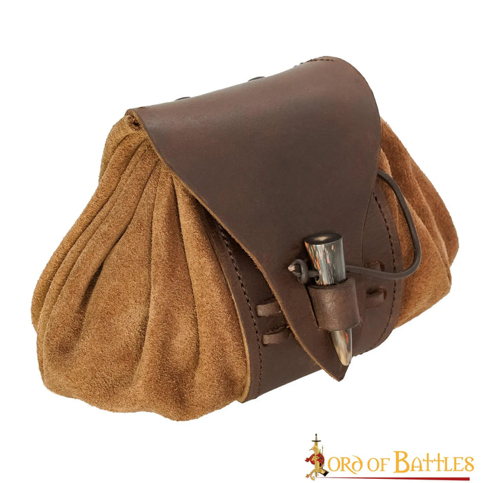Medieval leather pouch Tristan