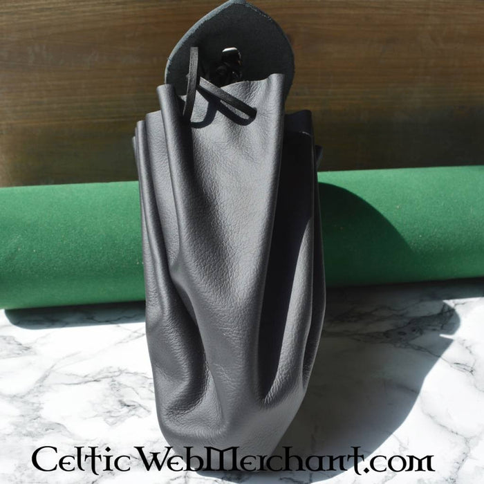 Medieval money pouch, large, black