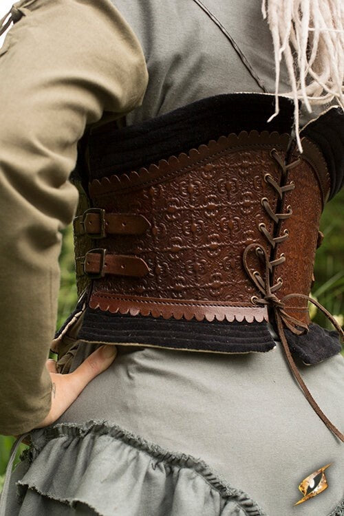Leather corset Margot, brown