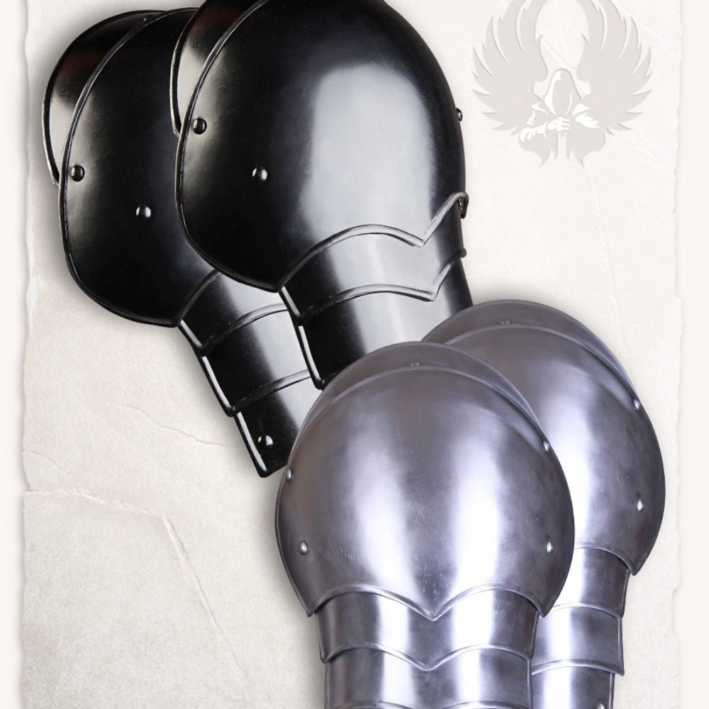 Pauldrons Gustav, black, 1.2 mm