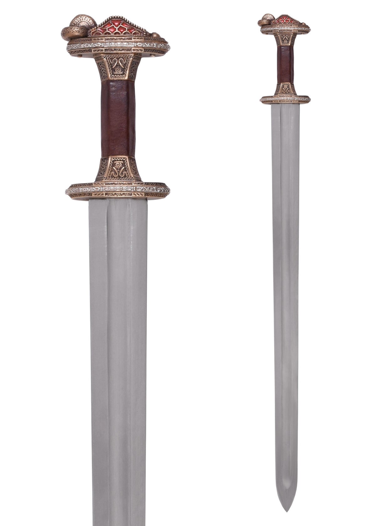 Vendel sword Uppsala 7th-8th century, brass hilt, semi-sharp