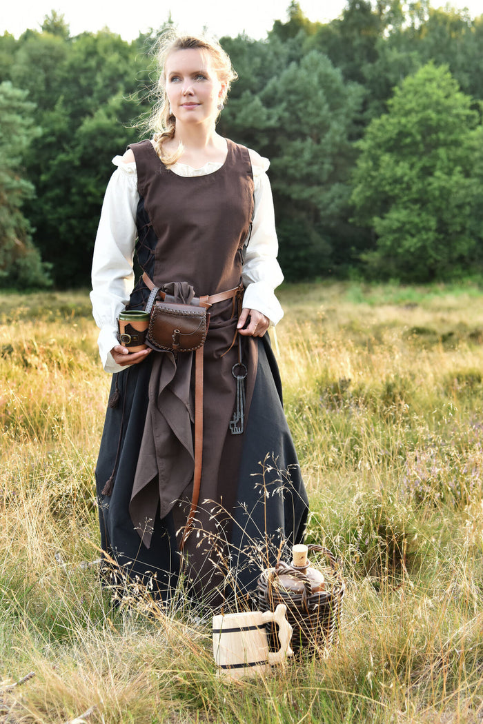 Medieval leather bag, brown