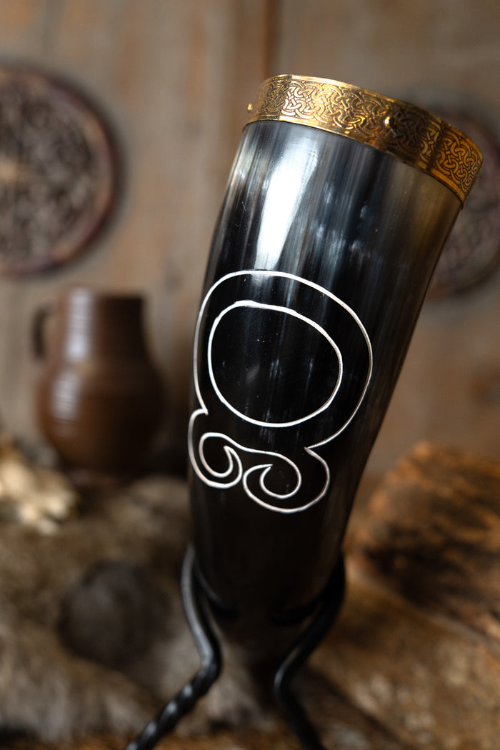 Drinking horn Troll cross deluxe, 300-500 ml