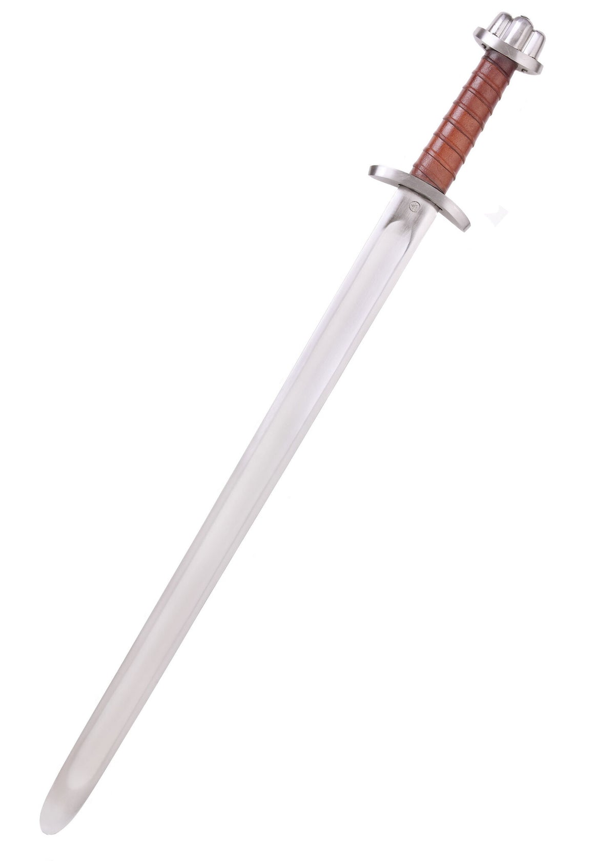 Viking sword with lobed pommel, short, blunt (battle-ready)