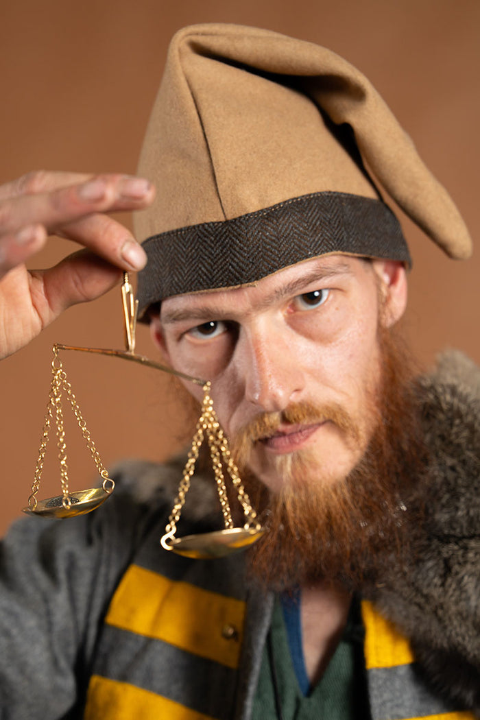 Viking hat Toki, sand, wool mix