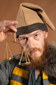 Viking hat Toki, sand, wool mix