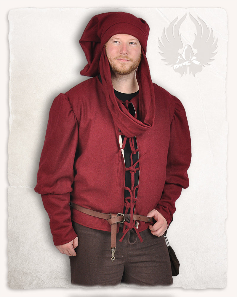 Kaproen Rogier van der Weyden, wolmix, bordeauxrood