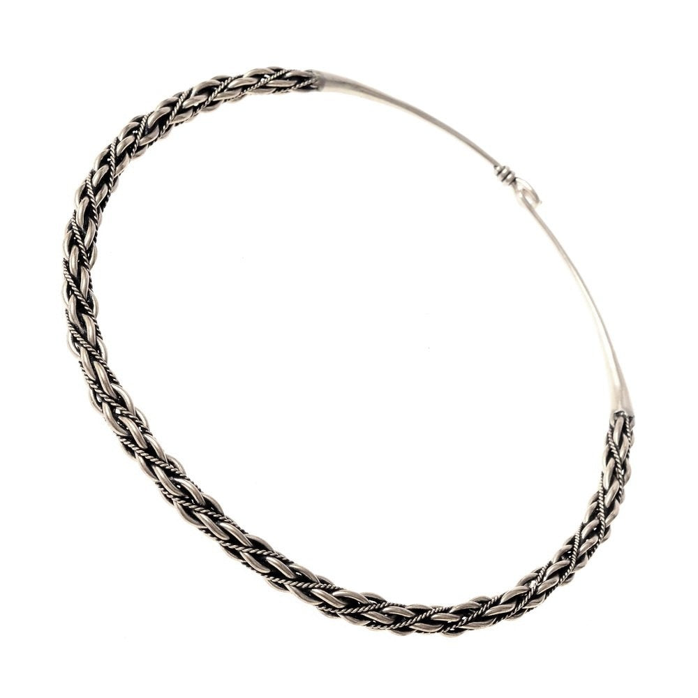 Viking torque Eskilstuna, silvered bronze