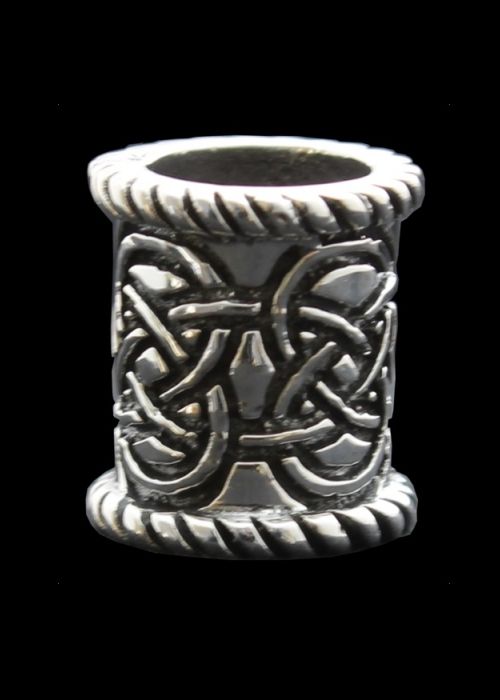 Celtic beardbead, sterling silver