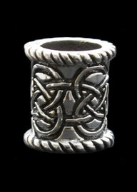 Celtic beardbead, sterling silver