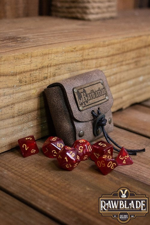 Dice bag with dice set, Barbarian