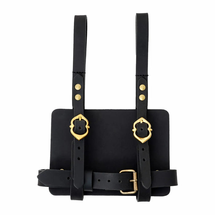 Leather diary holder for belt, black