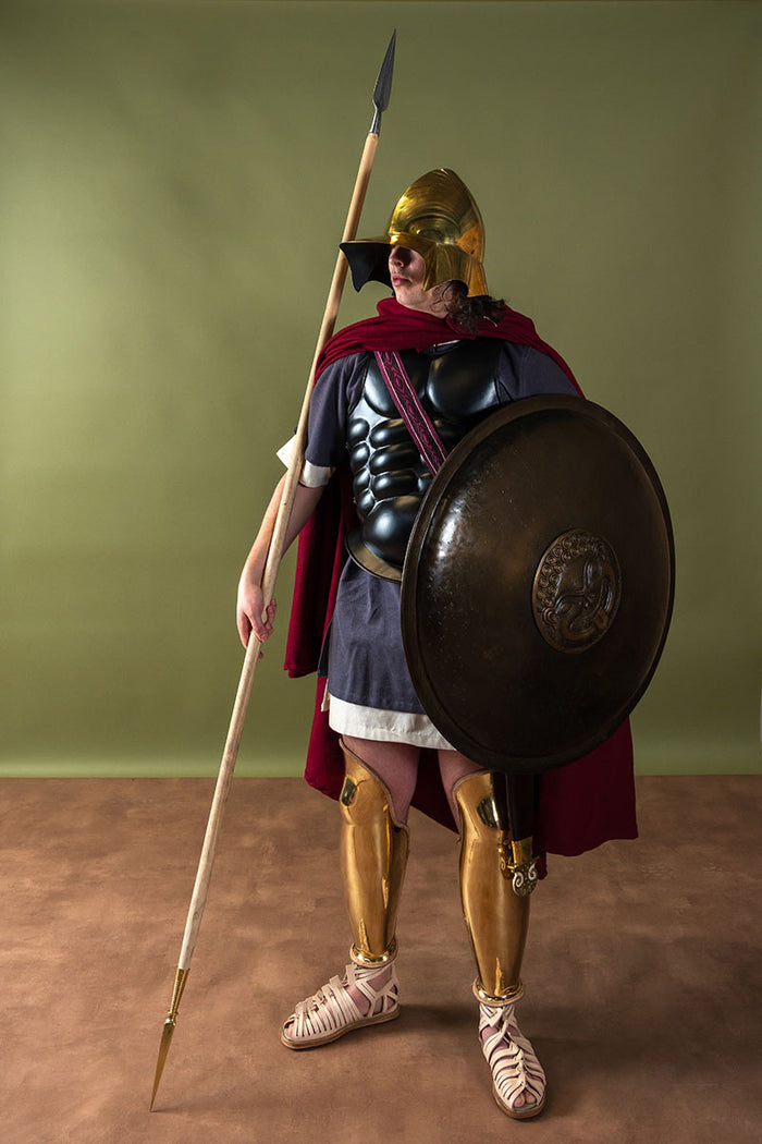 Greek Boeotian helmet, brass, 1-1.2 mm