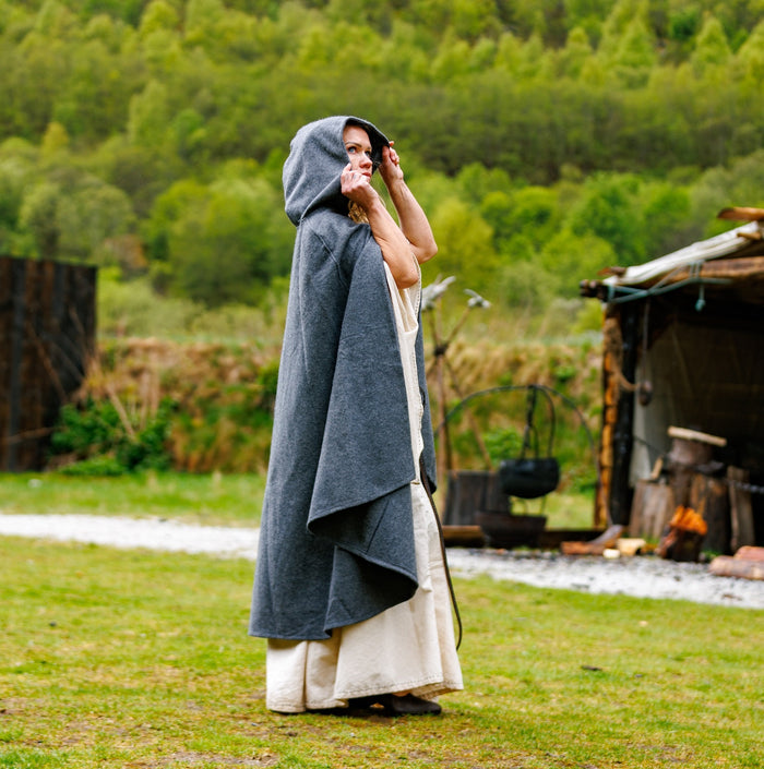 Cloak Felis, grey, wool blend