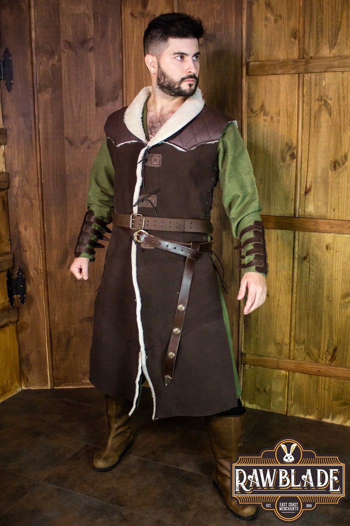 Winter coat Dimitru, wool blend, brown