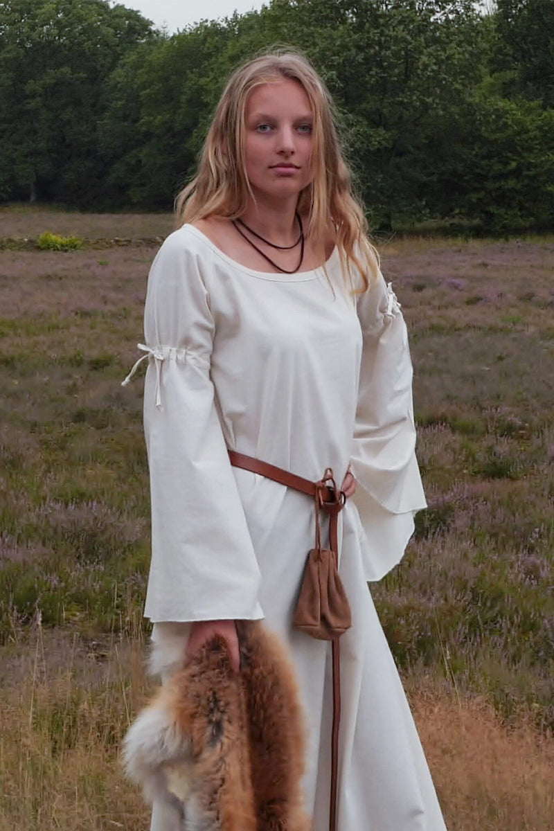 Abito gotico medievale Iseult, naturale