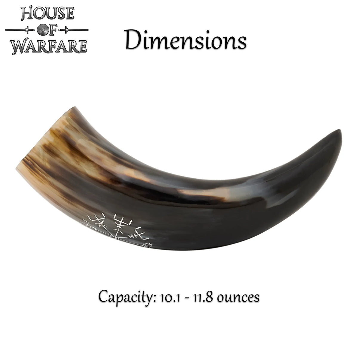 Viking drinking horn with Vegvisir, 300-500 ml
