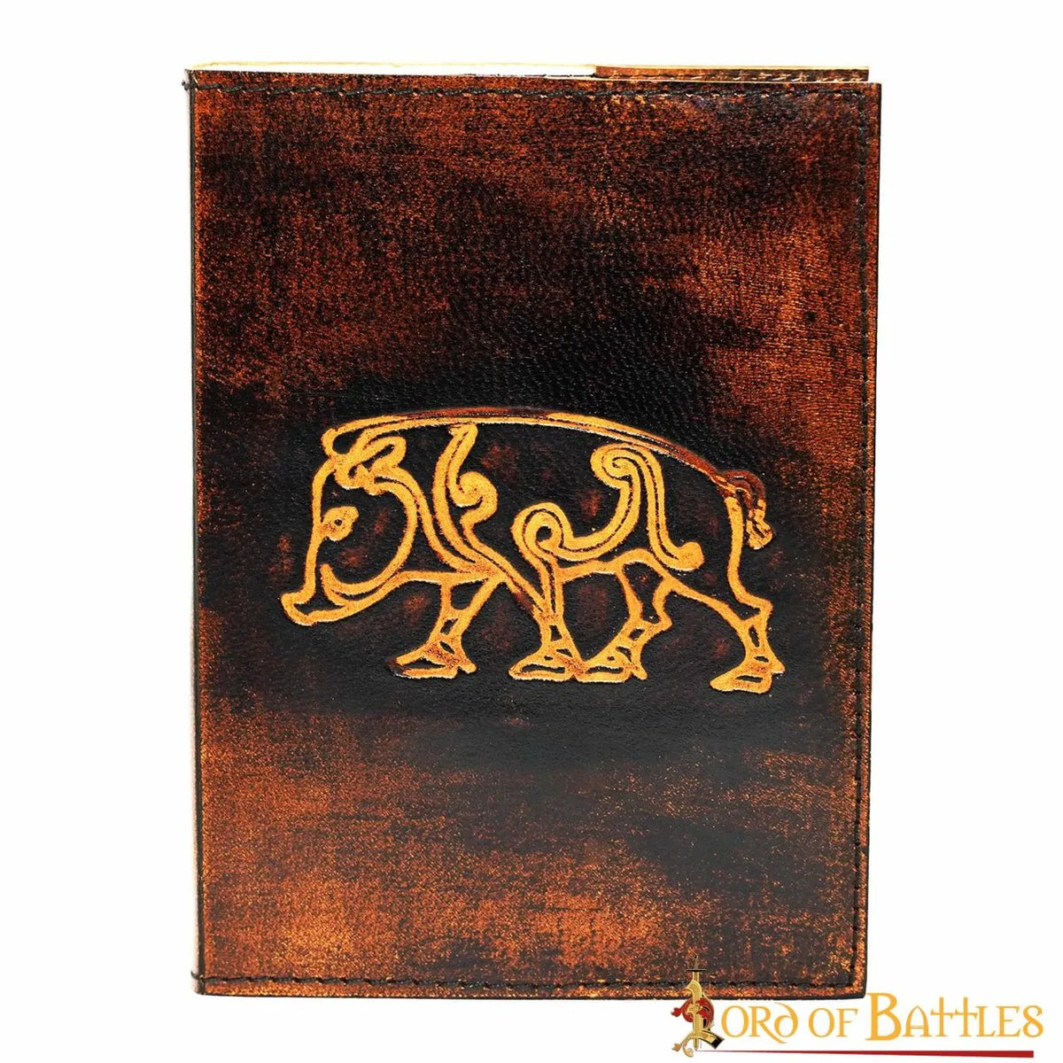 Leather book Celtic boar Knochnagael