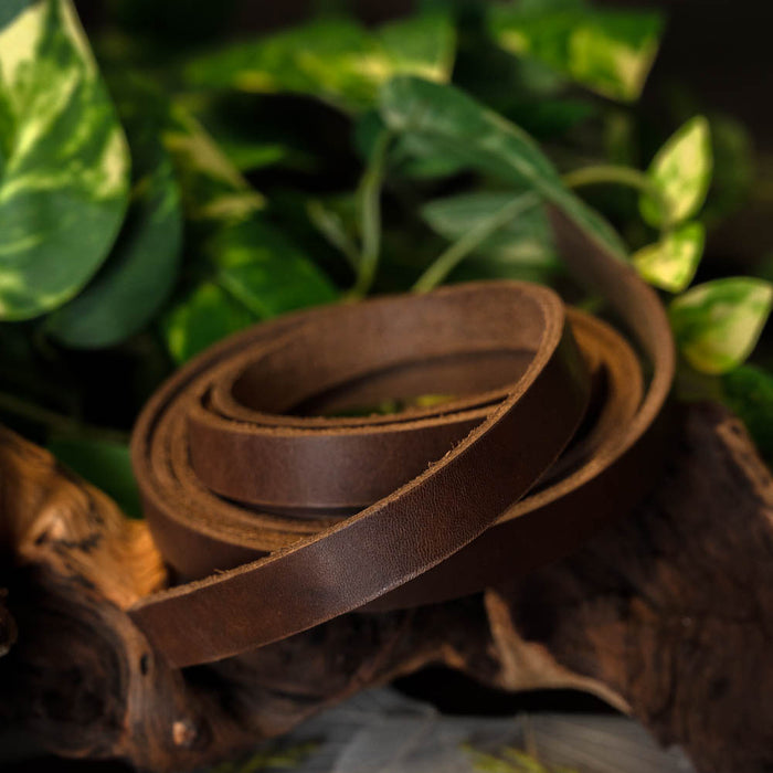 Leather belt strip, 30 mm / 180-190 cm brown