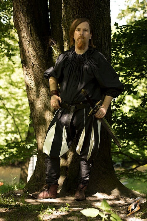 Pantaloni da lanzichenecco nero-bianco