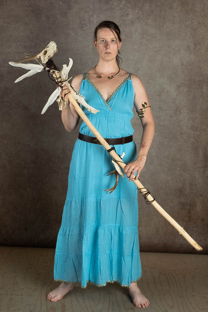 Suknia bogini Ateny, turkusowa