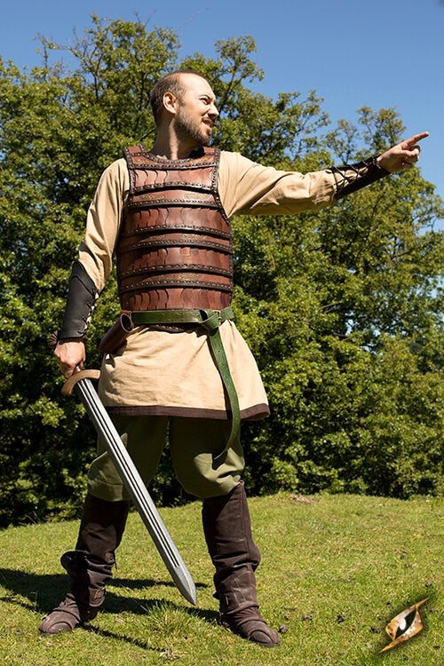 Early Medieval lamellar armour, brown
