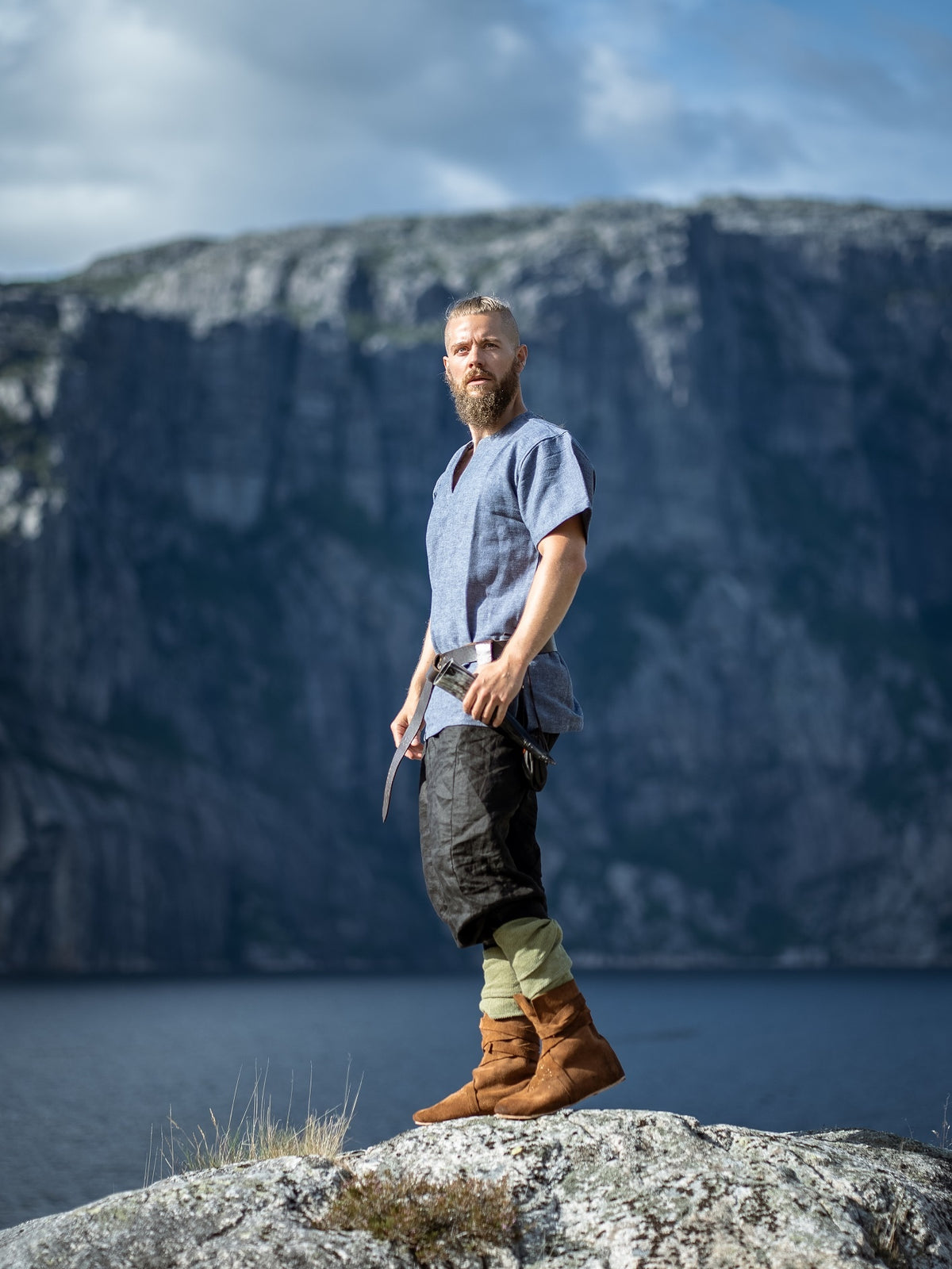 Short Viking tunic Edmund, blue