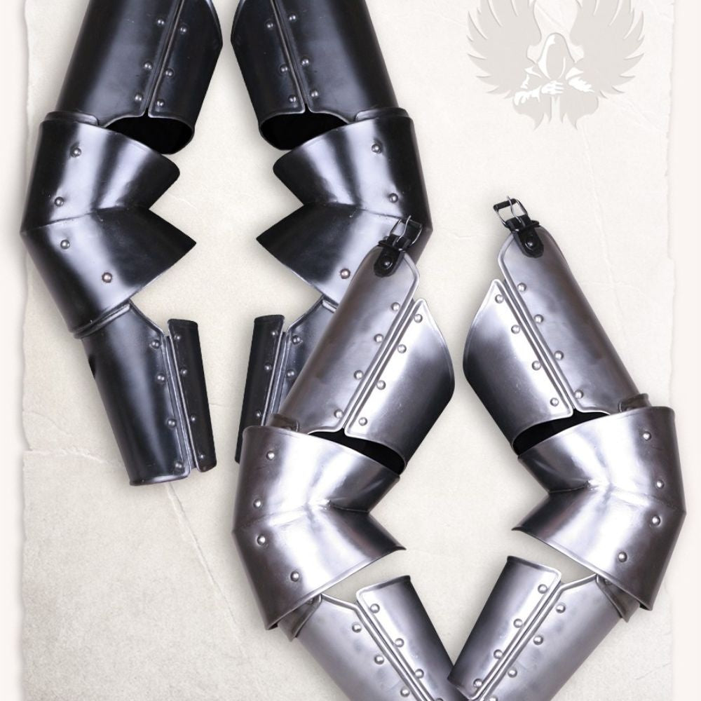 Vambraces Markward, arm armour, blackened, 1.2 mm