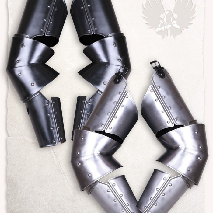 Vambraces Markward, arm armour, blackened, 1.2 mm