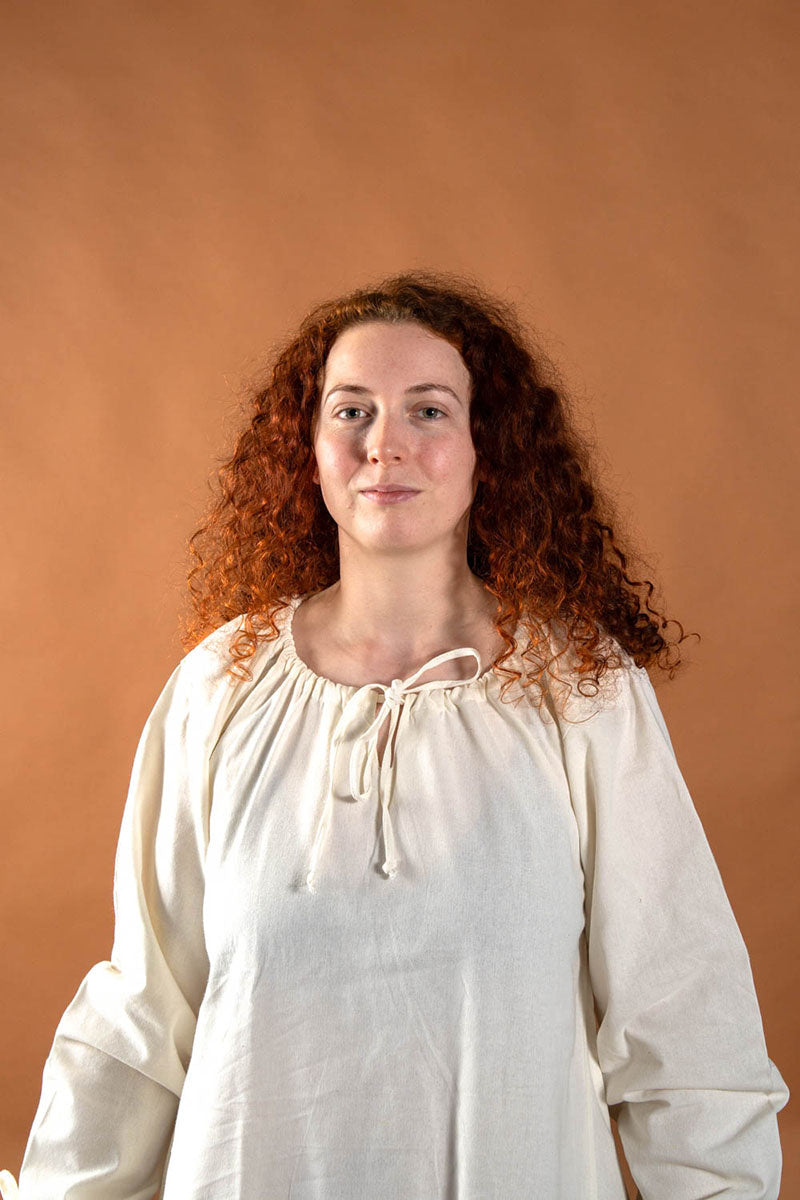 Camisa medieval Matilda (chemise), prenda interior, color natural