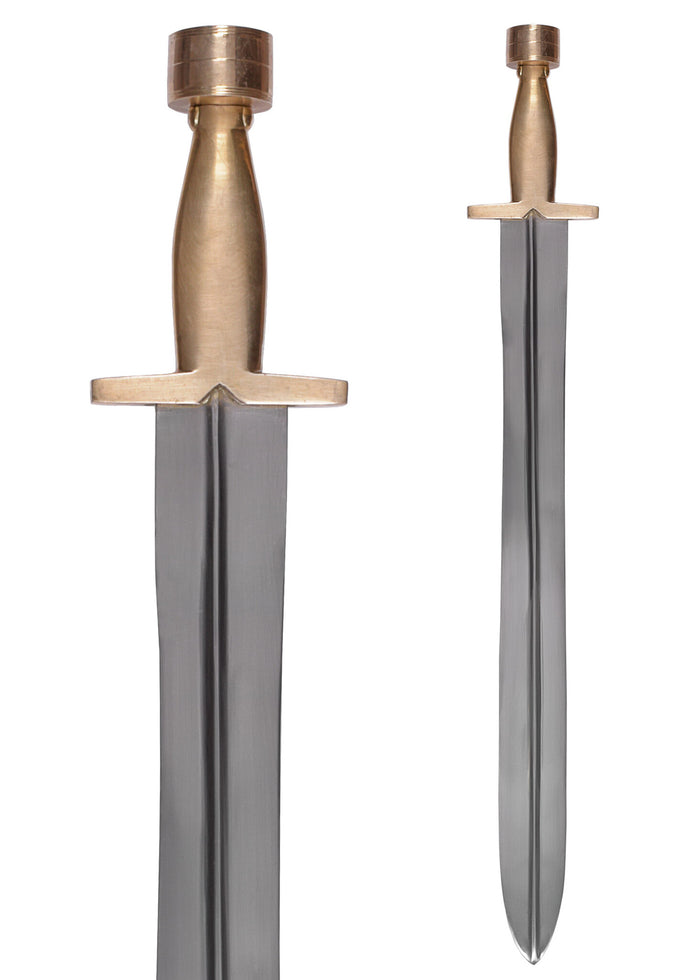 Greek xiphos with lion's scabbard, semi-sharp