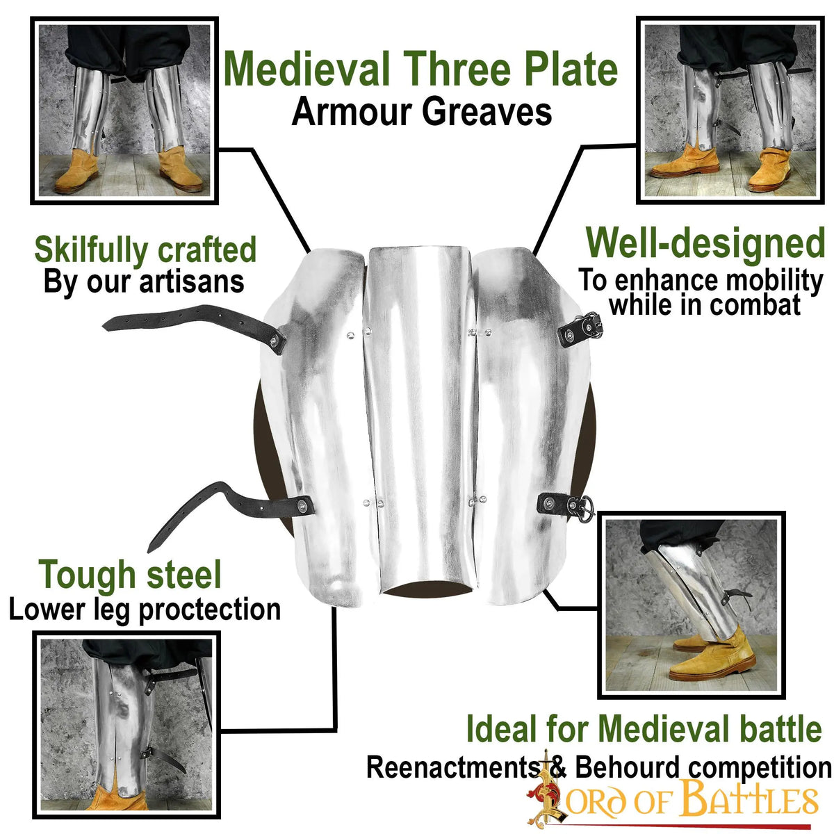 15th century greaves, 1.6 mm