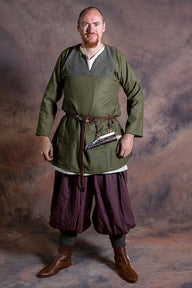Rusvik Viking tunic Szimon, olive, wool mix