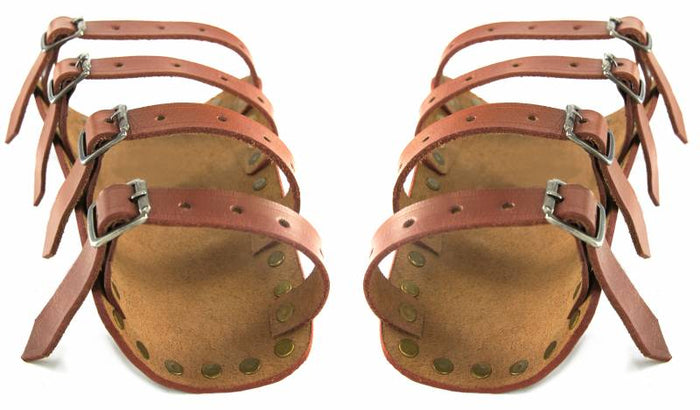 Marius leather bracers, underarm guards, brown