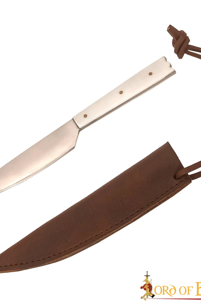 15th century dining knife with bone handle, stainless steel