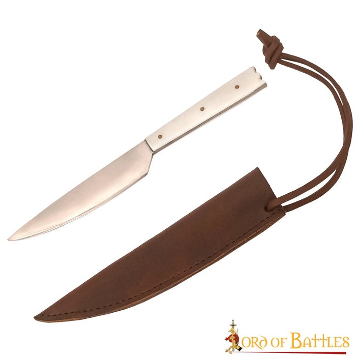15th century dining knife with bone handle, stainless steel