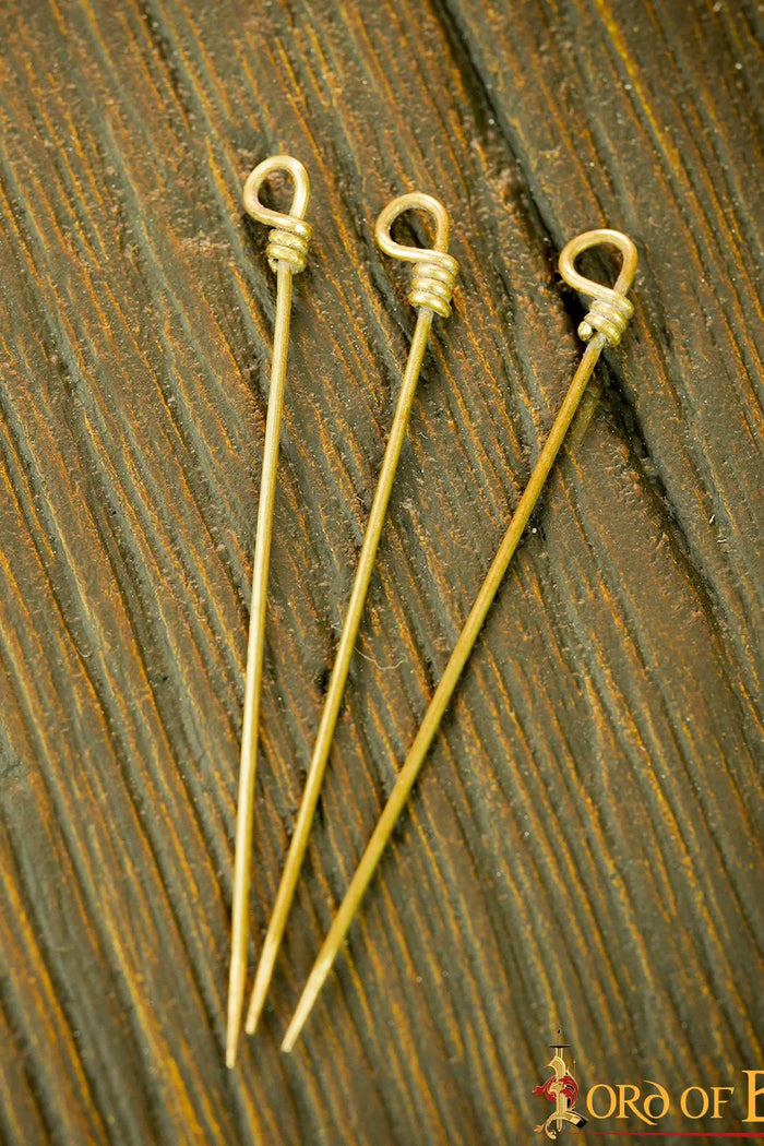 Pins, six pieces, bronze