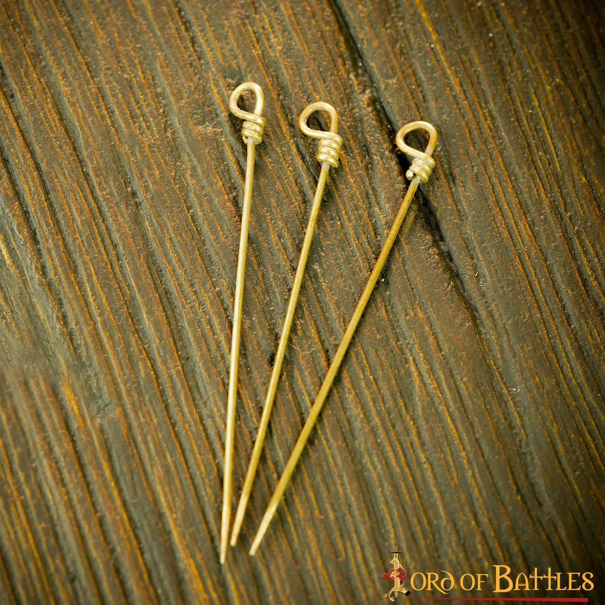 Pins, six pieces, bronze