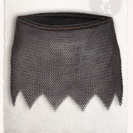 Richard chainmail skirt gousset, mild steel, butted, bronzed, 8 mm