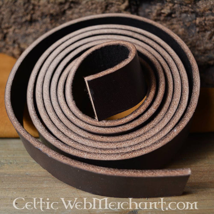 Leather belt 20 mm / 140 cm, brown