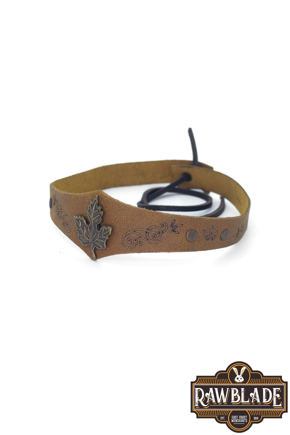 Lassel Headband, leather, brown