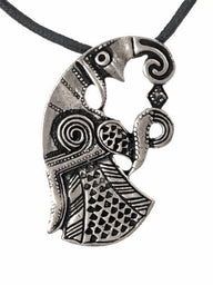 Vendel raven jewel silvered, zamak