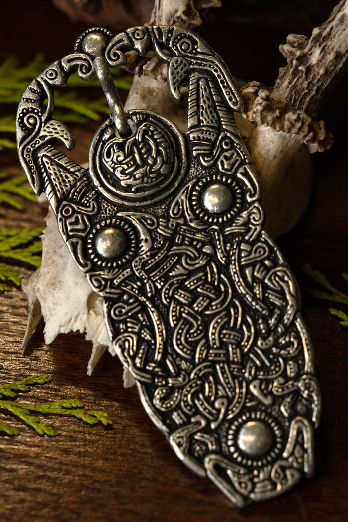 Sutton Hoo belt buckle, silvered