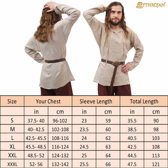 Medieval undertunic Viborg, linen, natural