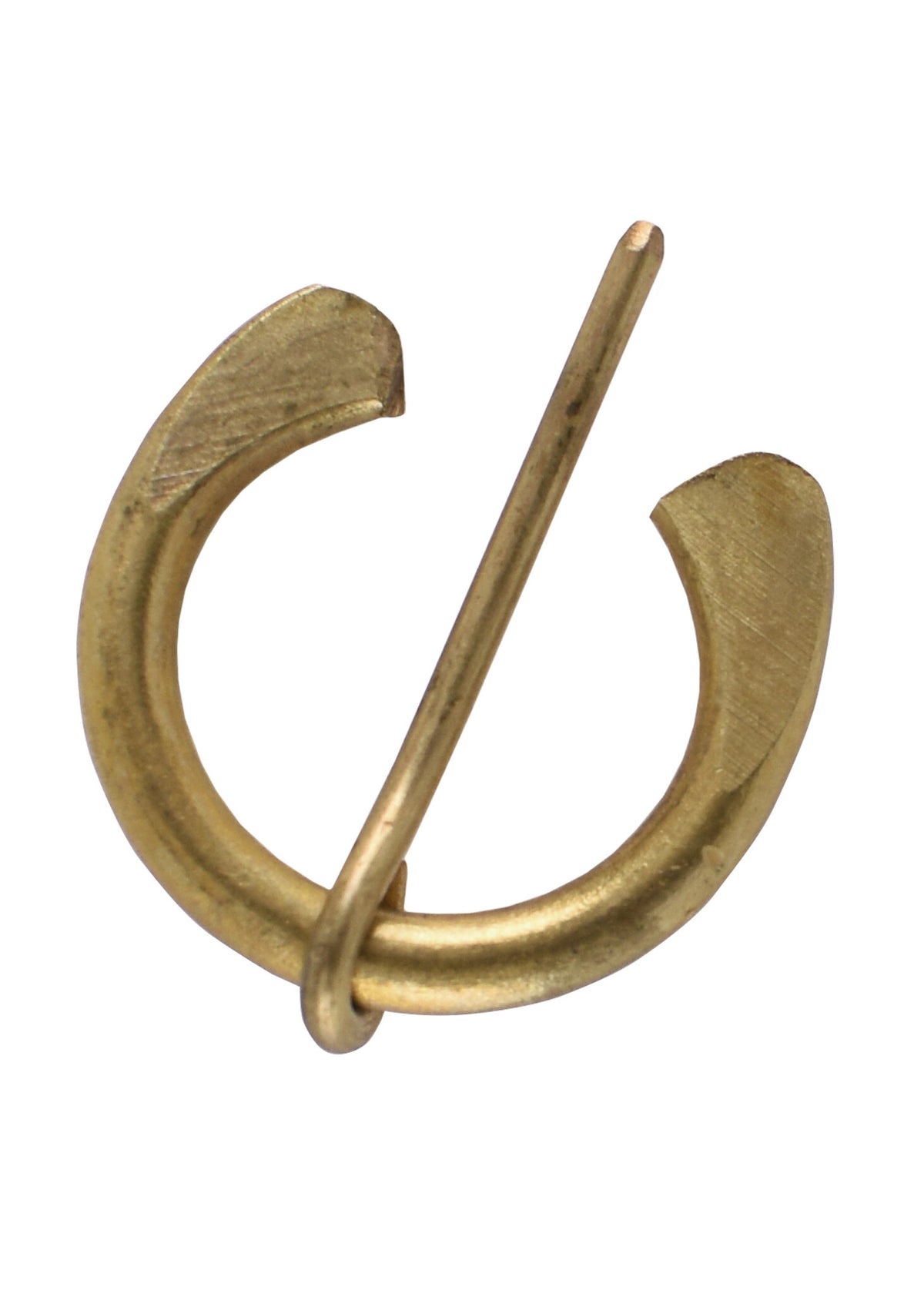 Small ring brooch Otto, brass