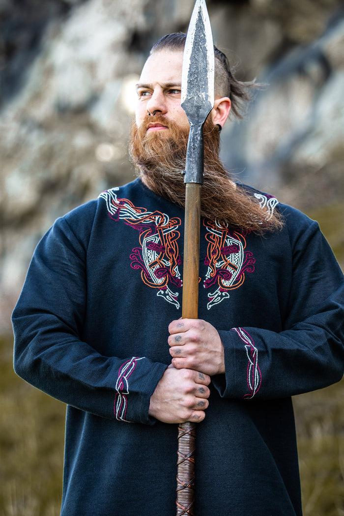 Tunic Viking jarl Hakon, black-red