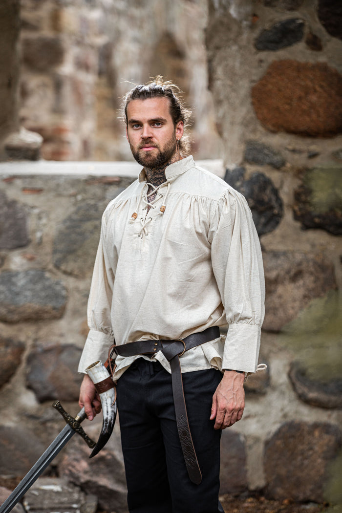 Medieval shirt Bernard, cream